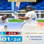 India bowl out West Indies for 255 in their 1st innings in 2nd test at Port of Spain